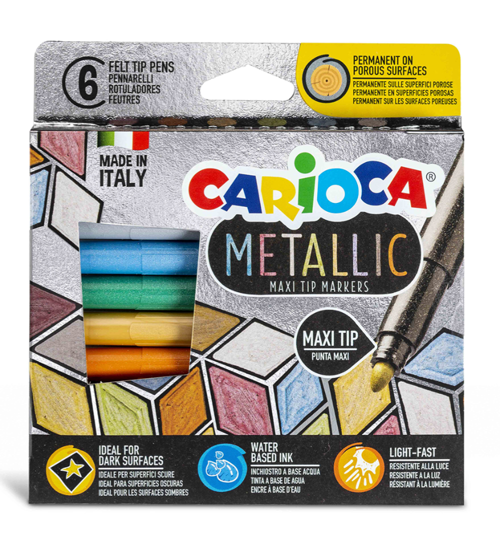 "Carioca" Набор металлизированных фломастеров Metallic 6 цв ассорти 43161