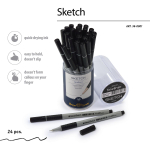 Ручка капиллярная 0.4 мм, черная Sketch "Fineliner" (BrunoVisconti)