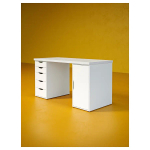 Письменный стол с ящиками - IKEA LAGKAPTEN / ALEX  ЛАКГАПТЕН / АЛЕКС ИКЕА, 140x60 см, белый