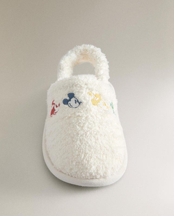 ZARA HOME УЮТНЫЕ ДЕТСКИЕ ТАПОЧКИ МИККИ И МИННИ ©DISNEY, БЕЛЫЙ