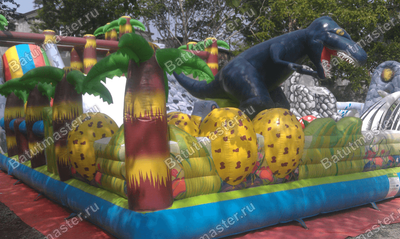 Надувной батут "Динозаврия" 14*14*7 м