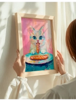 Постер 30х40 интерьерный на кухню без рамки