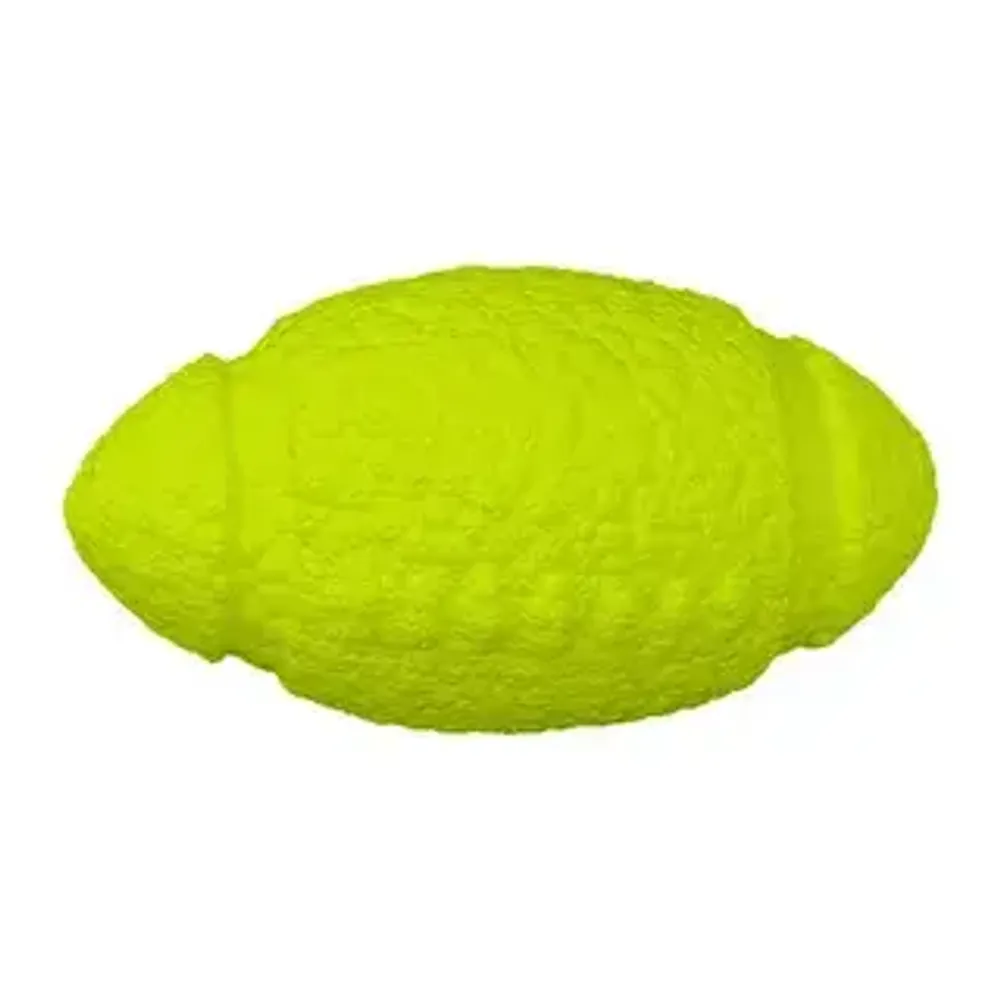 Игрушка Мяч-регби для собак, неоновая желтая, 14 см