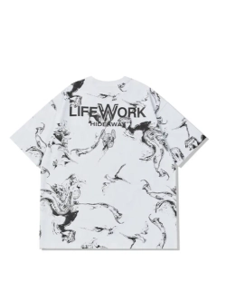 Футболка с принтом "мрамор"