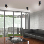 370453 OVER NT19 428 черный Накладной светильник IP20 GU10 50W 220V PIPE