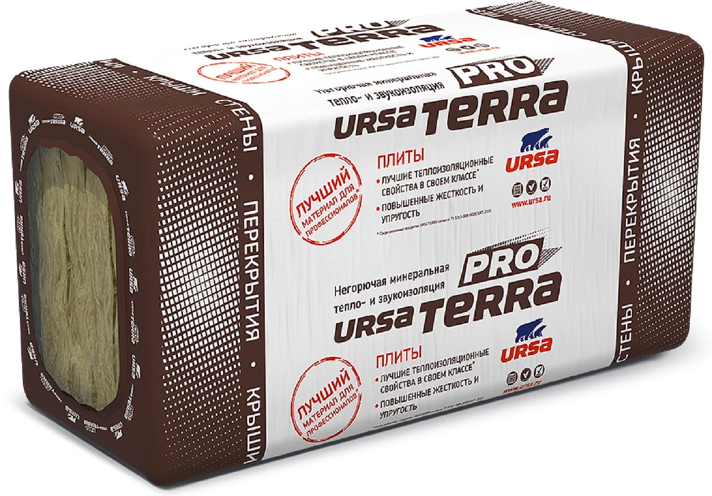 Минплита URSA TERRA PRO 34 PN (12) 1200-600-100 (0.864 м3)