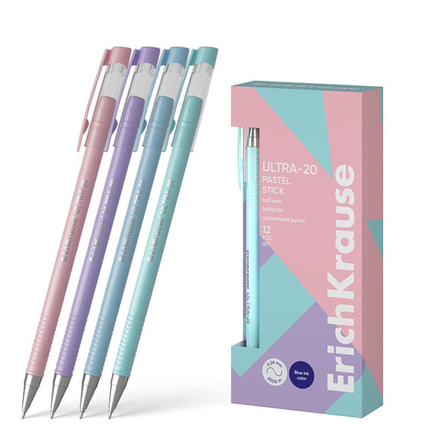 Ручка шар. ЕК ULTRA-20 Stick Pastel синяя, 0,7мм