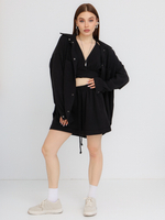 Шорты лен, черные