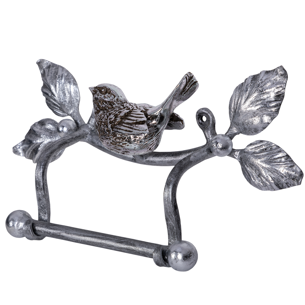 Держатель для туалетной бумаги Птичка Античное Серебро