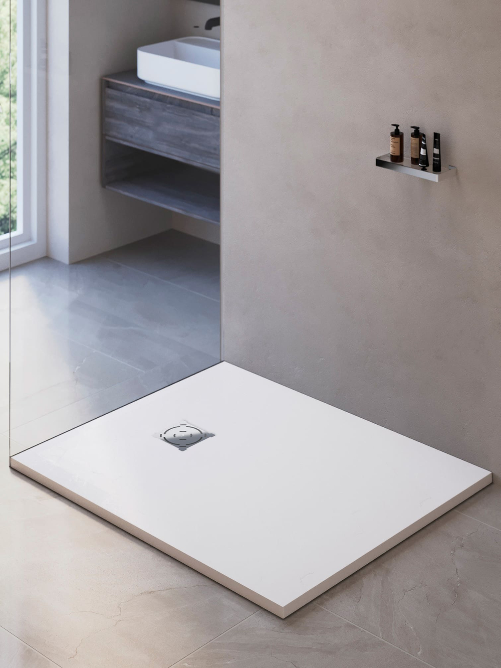 Душевой поддон прямоугольный RGW ST-W Белый (900x1500)