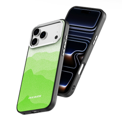 Чехол с MagSafe для смартфона iPhone 17 Pro Max, от Dux Ducis, серия Moro Series Magnetic (дизайнерский рисунок зеленого цвета)