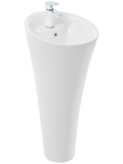 Раковина напольная  WeltWasser WW LEERBACH 4141 GL-WT 410х410х920