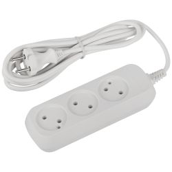 Удлинитель электрический ЭРА UDL-10-330 Greenline 3 розетки без заземления 3м ПВС 2x0.75мм2
