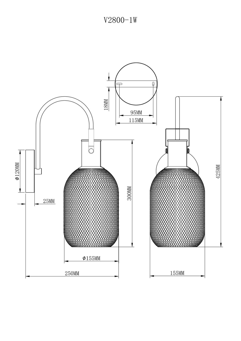 Бра Moderli V2800-1W Alina
