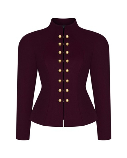 Жакет приталенный с золотыми пуговицами из вискозы