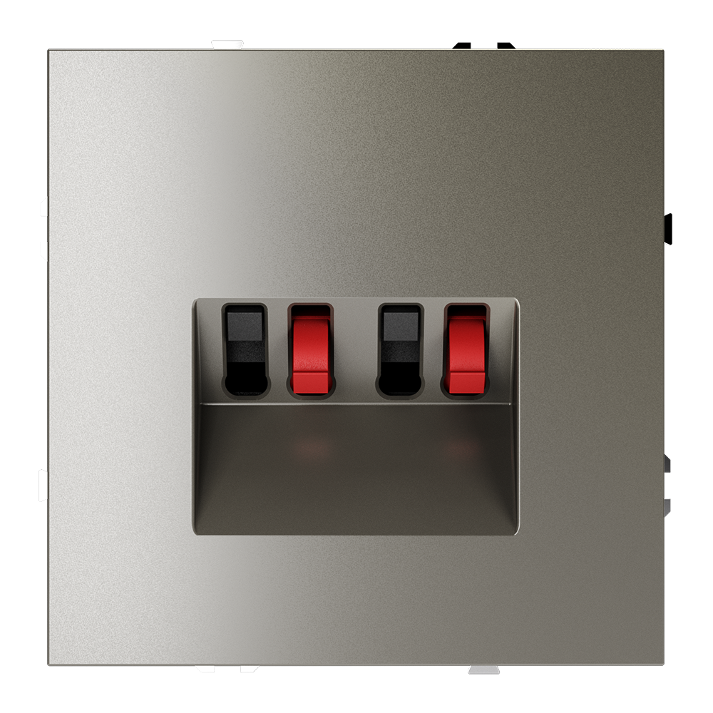 Розетка акустическая встраиваемая VOLTUM S70 4-местная, (шелк)