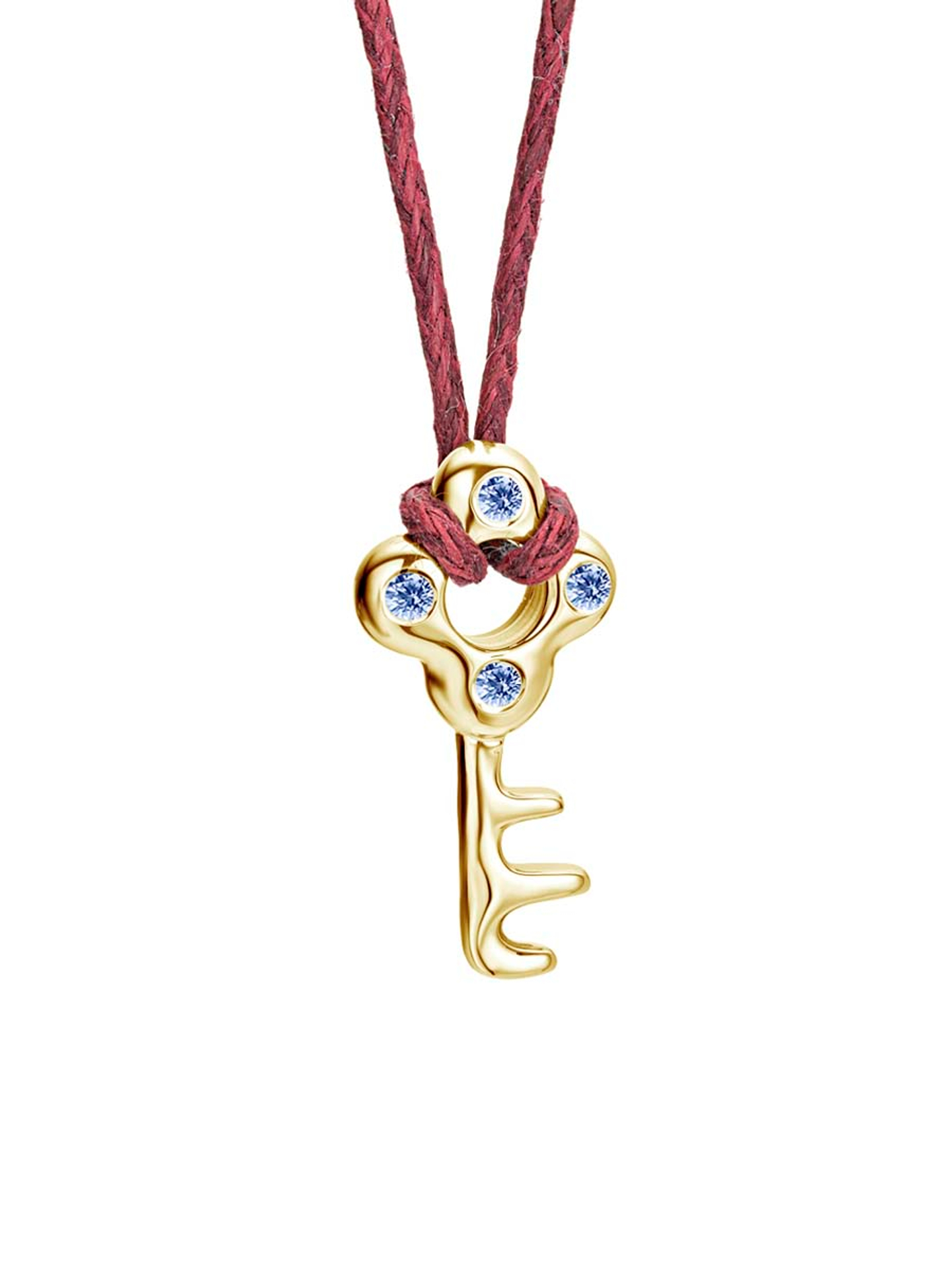 Подвеска Ключик на шнурке, позолота