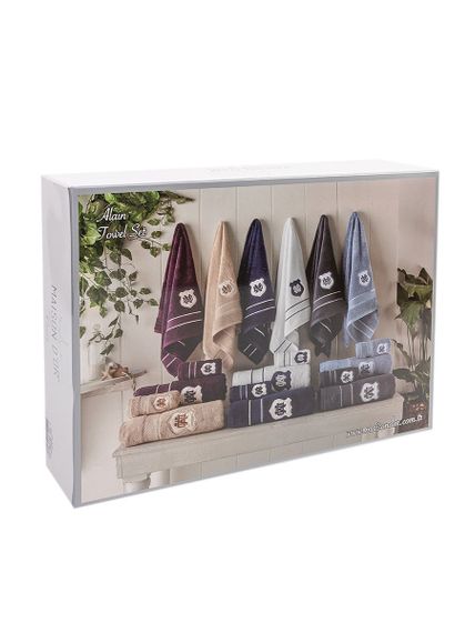 Набор полотенец ALAIN - АЛАИН антрацит 3 предмета Maison Dor (Турция)
