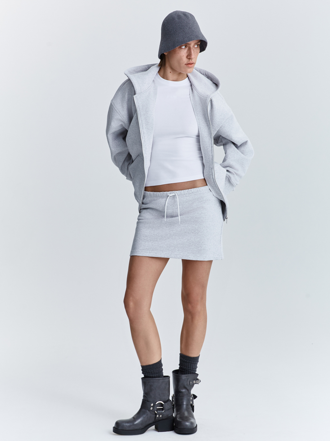 Юбка мини из футера