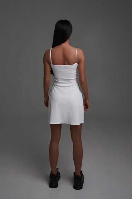 Платье теннисное Rib White
