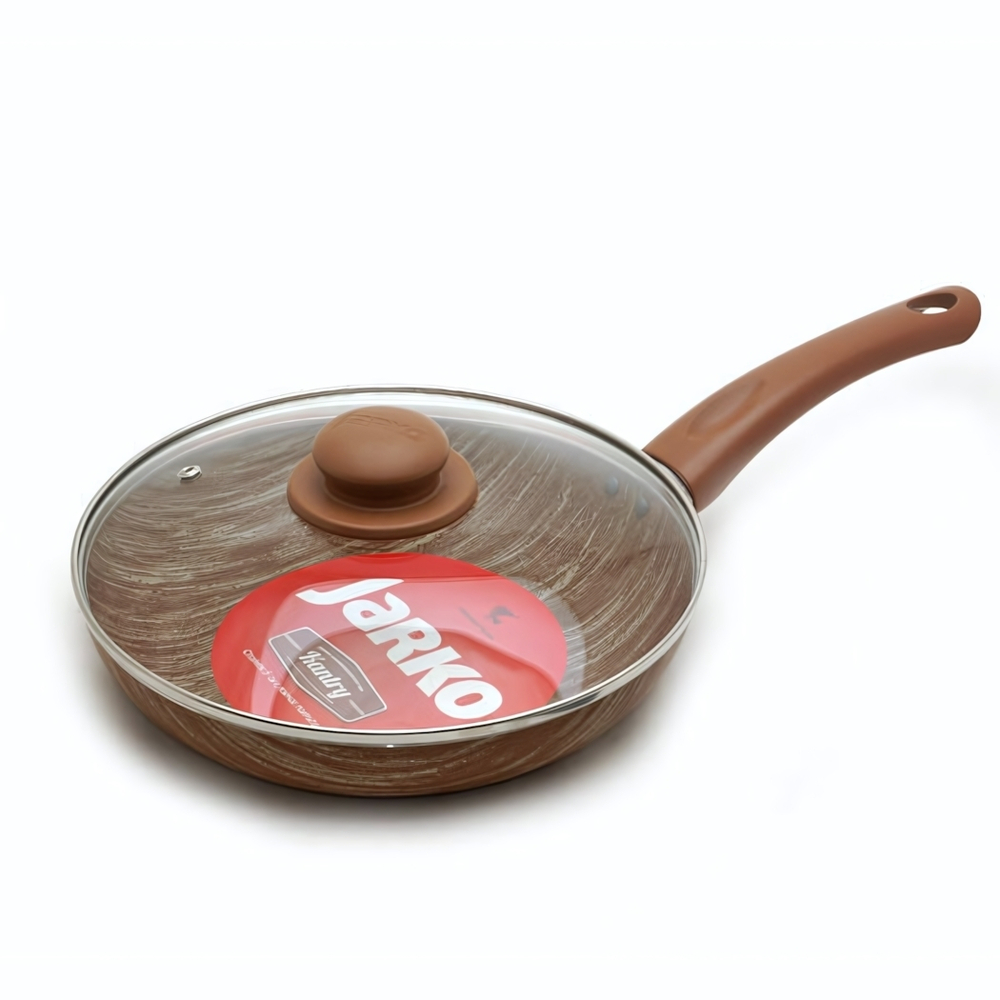 Сковорода 24см глубокая «Kantry» со стеклянной крышкой JKntr-124-21