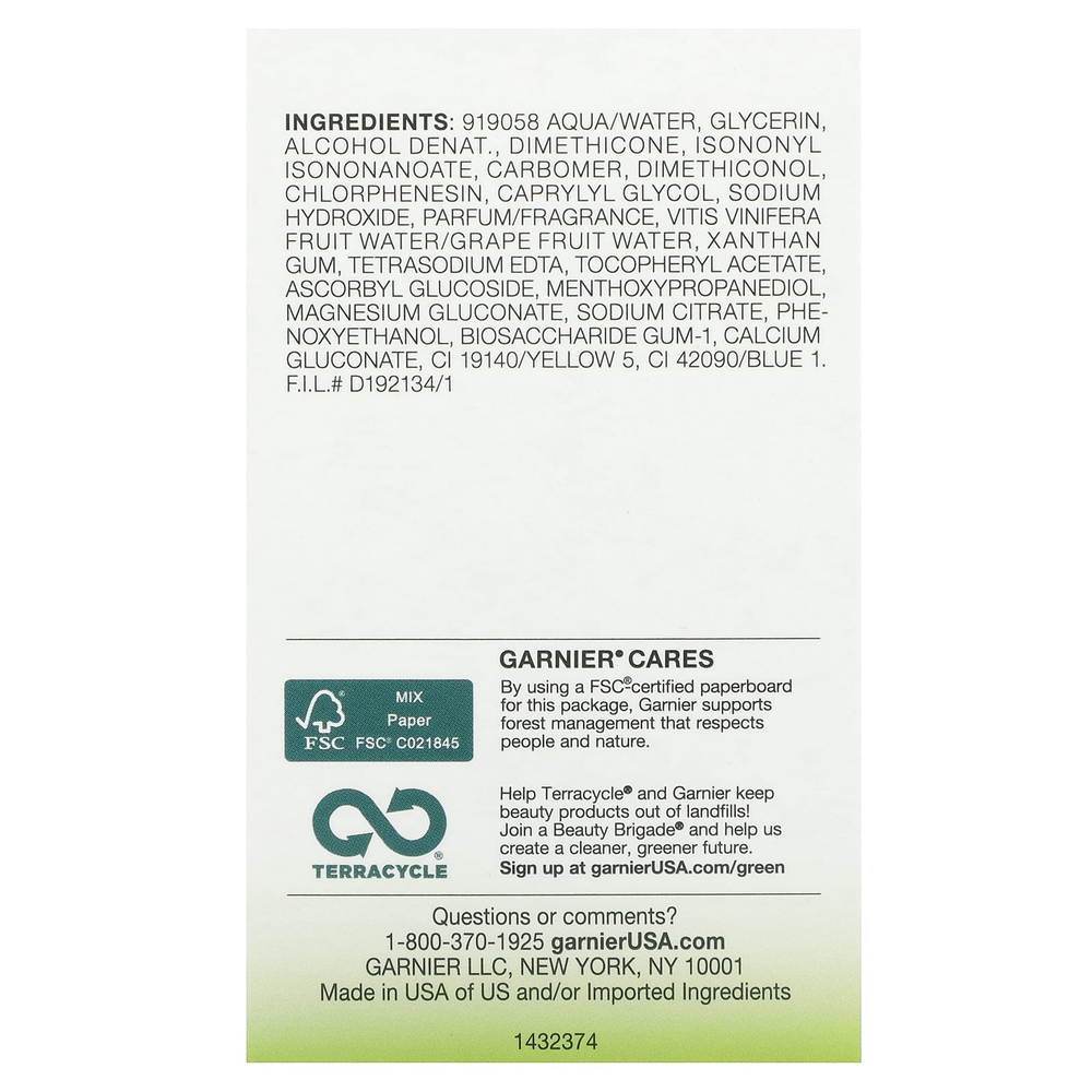 Garnier, SkinActive, освежающий гель-крем, для нормальной / комбинированной кожи, 50 г (1,7 унции)