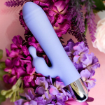 Сиреневый вибратор 17,5см с клиторальной стимуляцией ToyFa Flovetta Crocus 457708