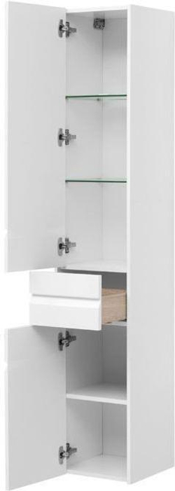 Шкаф-пенал для ванной Aquanet Палермо 35 L белый глянец
