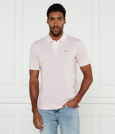 Поло Tommy Jeans - пудро-розовый(DM0DM20745)