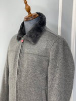 Кашемировая куртка Kiton внутри с мехом