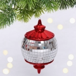 Елочная игрушка «Новогодняя дискотека» 8*8*13 см, красный