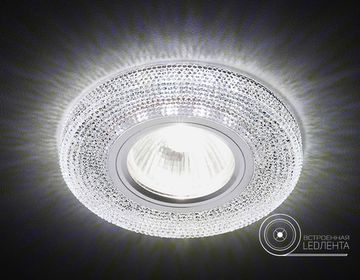 Точечный светодиодный светильник S290 CH хром/прозрачный MR16+3W Ambrella