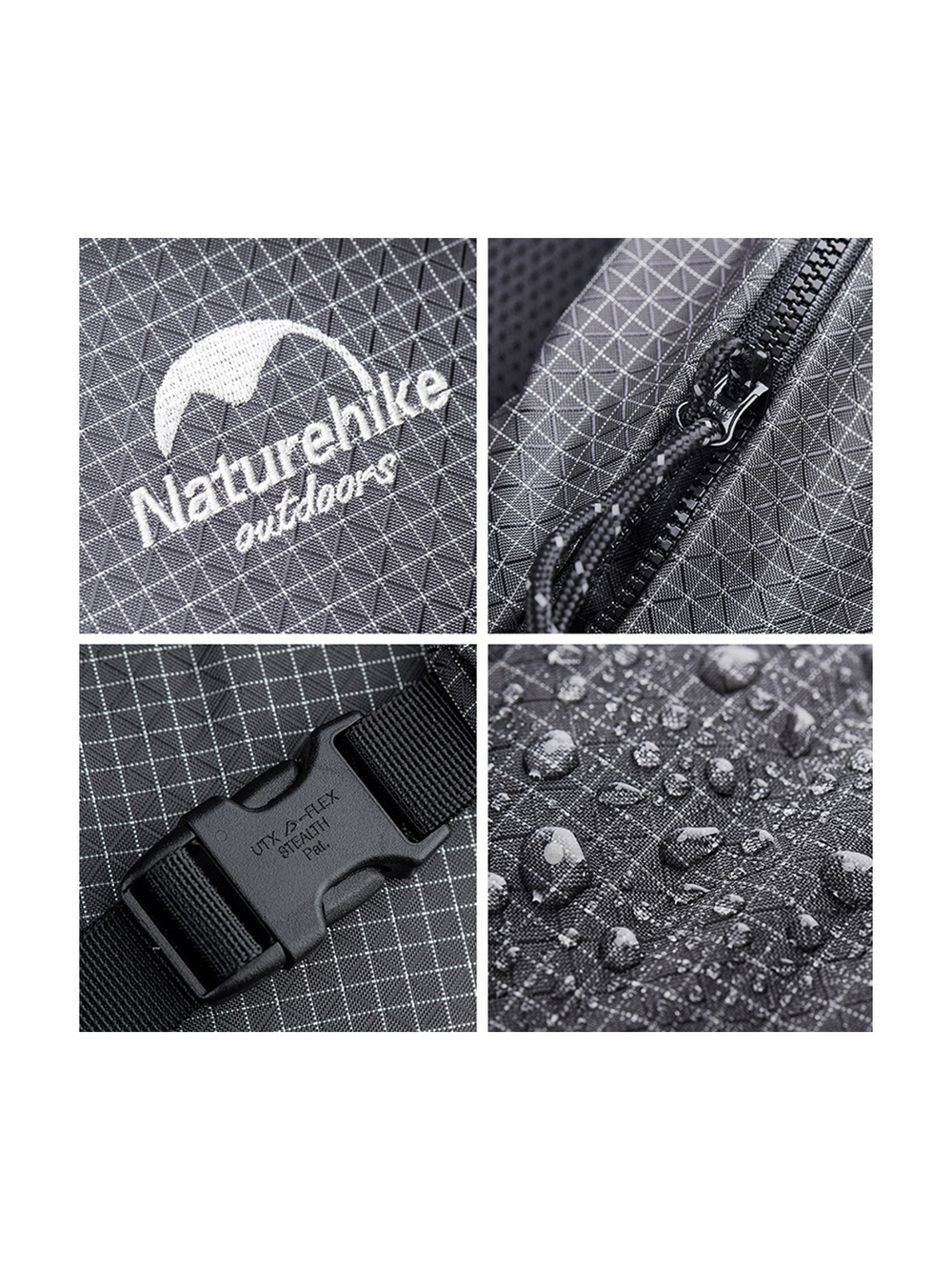 Рюкзак Naturehike Rock Series NH19BP095 60-65 л с рамой, dyneema,  черный, 6927595761649