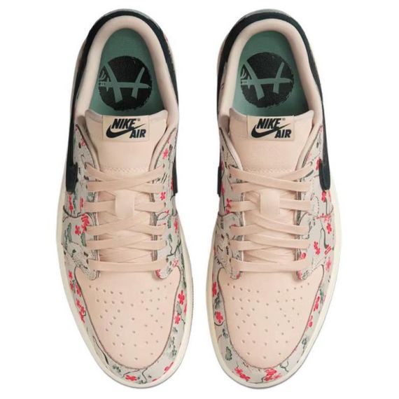 Jordan Air Jordan 1 Винтажные баскетбольные кроссовки Лоу-Топ Бежевый Унисекс