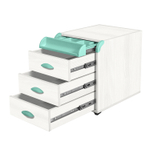 Тумба Дэми на колёсиках с 3 ящиками и органайзером для канцелярии (ТУВ.06)