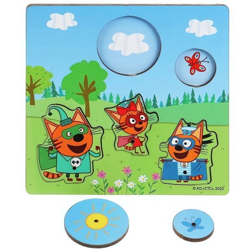 Игрушка деревянная вкладыш "Супергерои" коробка (Буратино)