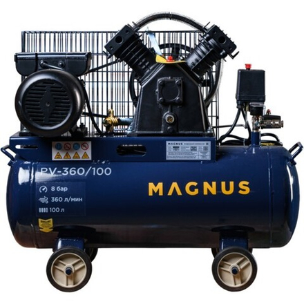 Компрессор воздушный Magnus KV-360/100 новый фильтр(8атм.,2,3кВт, 220В,Ф65)