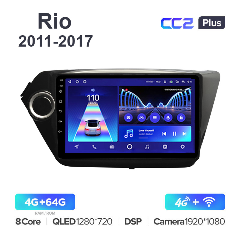 Teyes CC2 Plus 9"для Kia Rio 2011-2017