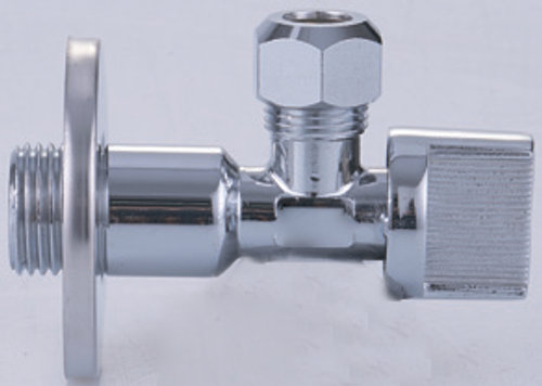 Кран угловой с отр. 1/2 х 10 ХРОМ (ШАР.) ViEiR  (120/1шт)