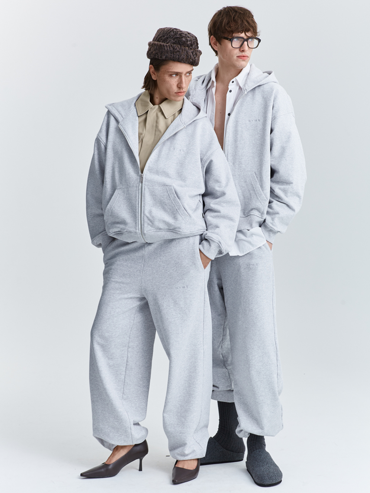 Брюки багги из футера