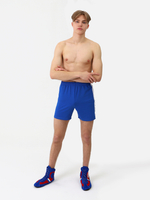 Шорты для САМБО трикотажные с вставками САМБО синие