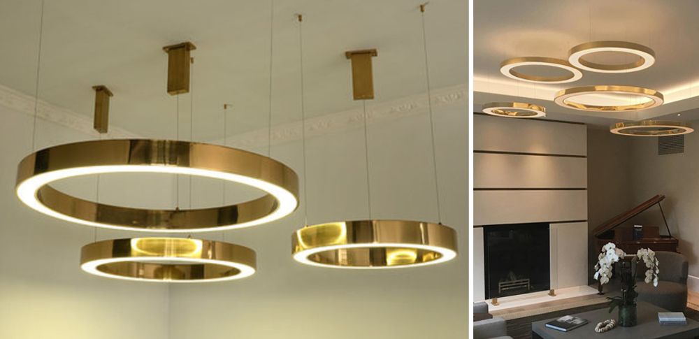 Люстра Light Ring Horizontal D120 Золото By Imperiumloft
