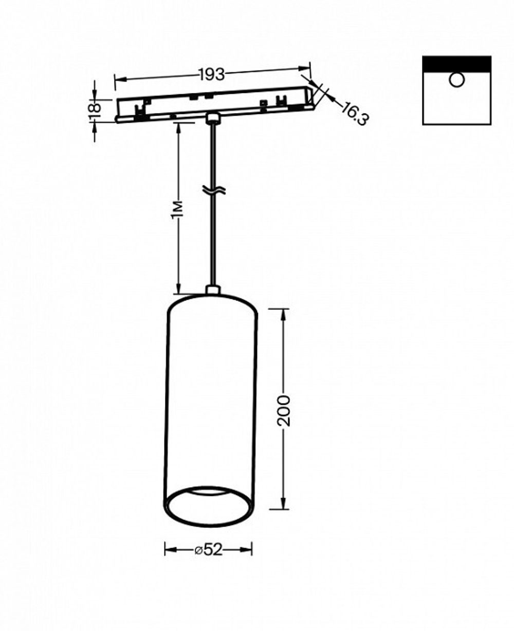 Подвесной светильник Maytoni Focus LED TR041-2-12W3K-B