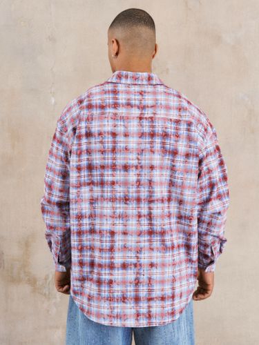 Красная хлопковая рубашка в клетку FINE