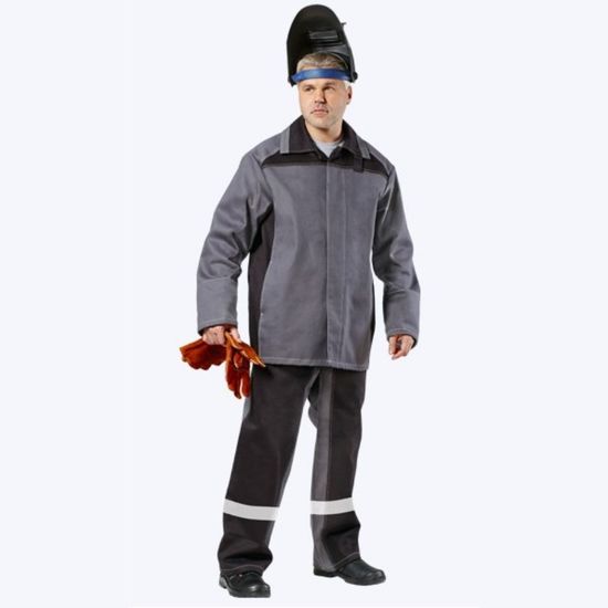 Костюм сварщика "Фаервол" брюки (черный/серый)