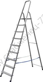 СИБИН 9 ступеней, 187 см, алюминиевая стремянка (38801-9)