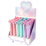 Ручка гелевая Alingar "Пончик", с подсветкой, 0,5 мм, синяя, игольчатый наконечник, цветной пластиковый корпус, карт. уп.