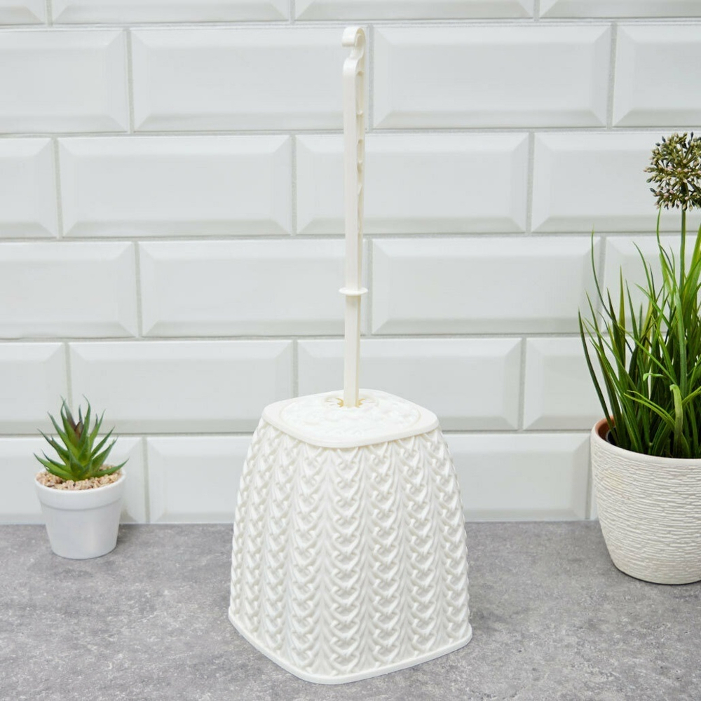 Ерш для туалета с подставкой "Melange", молочный туман