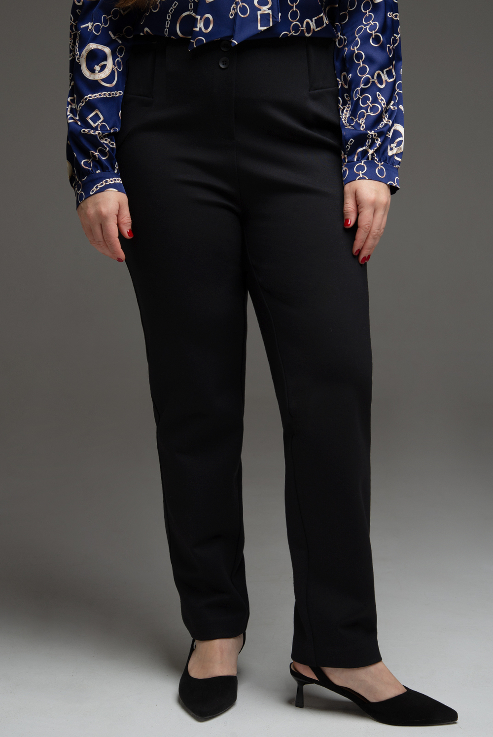 Брюки женские 2458оп, черный #234Ча022458оп