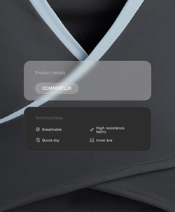 Oysho Топ с длинным рукавом и контрастными деталями, асфальтовый